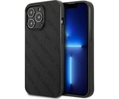 Karl Lagerfeld perforuotas iPhone 13 Pro Max 6.7" dėklas - Juodas