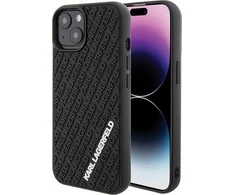 Karl Lagerfeld KLHCP15S3DMKRLK Apple iPhone 15/ 14 / 13 6.1″ juodos spalvos kietas dėklas 3D Rubber Multi Logo
