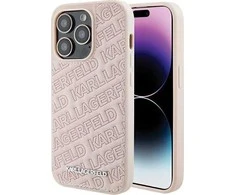 Karl Lagerfeld KLHCP15XPQKPMP Apple iPhone 15 Pro Max 6.7″ rožinės spalvos kietas dėklas Quilted K Pattern