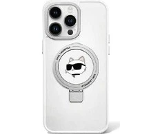 Karl Lagerfeld dėklas, skirtas iPhone 15 6,1 KLHMP15SHMRSCHH baltos spalvos HC Magsafe Ringstand CH