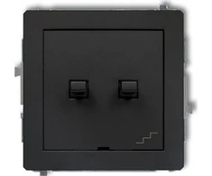 Karlik DECO American stiliaus dvigubas laiptų jungtis juoda kilimėlis 12DWPUS- 33