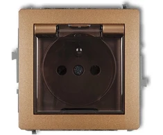 Karlik Apsauginis lizdas Deco su / U dūmų atvartu aukso metalo (8DPB-1Zd)