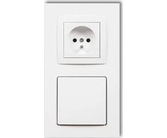 Karlik centrinio dulkių siurblio siurbimo lizdas su vienu lizdu su įžeminimu DECOvac Karlik Deco DGV-2 baltas