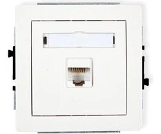 Karlik Deko PC lizdas 1xRJ45, kategorija 5E, 8-pin balta (DGK-1)