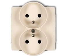 Karlik DECO dvigubas laikiklis rėmeliui su žeme 2x2P + Z smėlio spalvos 1DGPR- 2z Karlik - 1DGPR- 2z