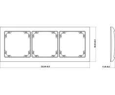 Karlik Elektrotechnik 7DRSO-3 DECO Universalus trigubas rėmas iš DECO Soft sidabrinė metalic 7DRSO-3