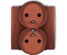 Karlik DECO MODULIS RUDAS METALINIS LIZDAS 2X Z/U 16A 250V IP22 - 9DGPR-2z