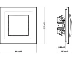 Karlik Deco Monopole mygtukas baltas (DWP -4.1)
