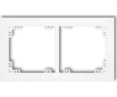 Karlik Elektrotechnik 25DR-2 DECO Universalus dvigubas rėmas pagamintas iš plastiko, matinė balta 25DR-2