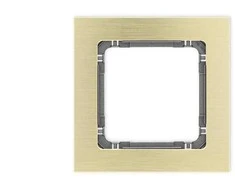 Karlik Elektrotechnik 8-11-DRA-1 DECO Vienvietis universalus rėmas - šlifuotas aliuminis (rėmas: žalvario spalvos dugnas: grafitas) 8-11-DRA-1