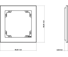 Karlik Elektrotechnik 28DR-1 DECO Universalus viengubas rėmas iš grafito matinės medžiagos 28DR-1