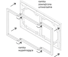 Karlik Elektrotechnik 8DRW-2 Dvigubas užpildymo rėmas DECO serija auksinė metalinė 8DRW-2
