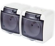 Karlik hermetizuotas lizdas, dvivietis 2x2P + Z, baltas (GHE-2d)