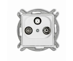 Karlik Elektrotechnik 25IGS ICON RTV-SAT terminalo abonentinės jungties mechanizmas 1.5dB baltas matinis 25IGS