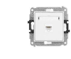 Karlik Elektrotechnik IGK-1 ICON Vieno kompiuterio lizdo mechanizmas 1xRJ45, kat. 5e, 8 kontaktų baltas IGK-1