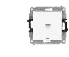 Karlik Elektrotechnik IGKBO-1 ICON Vieno kompiuterio lizdo mechanizmas 1xRJ45, kat. 5e, 8 kontaktų, be aprašymo lauko baltas IGKBO-1