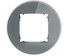 Karlik Elektrotechnik 28-12-IRSO-1 ICON Universalus vienas apvalus rėmas - stiklo efektas (rėmas: grafito dugnas: juodas) 28-12-IRSO-1