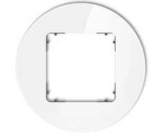 Karlik Elektrotechnik 0-28-IRSO-1 ICON Universalus vienas apvalus rėmas - stiklo efektas (rėmas: baltas dugnas: grafito matinis) 0-28-IRSO-1