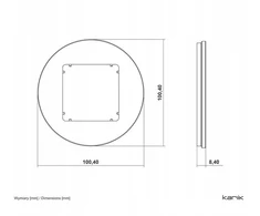 Karlik Elektrotechnik 15-28-IRSO-1 ICON Universalus vienas apvalus rėmas - stiklo efektas (rėmas: pilkas dugnas: grafito matinis) 15-28-IRSO-1