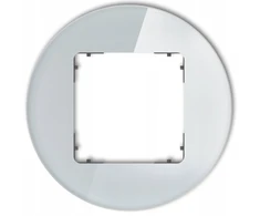Karlik Elektrotechnik 15-28-IRSO-1 ICON Universalus vienas apvalus rėmas - stiklo efektas (rėmas: pilkas dugnas: grafito matinis) 15-28-IRSO-1