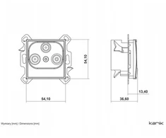 Karlik ICON Abonentine RTV-SAT lizdo mechanizmas galinis 1,5 dB baltas IGS