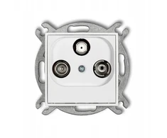 Karlik ICON Abonentine RTV-SAT lizdo mechanizmas galinis 1,5 dB baltas IGS