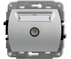 Karlik DECO Single TV antenos lizdas juodas matinis 12DGTV-1