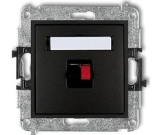 Karlik MINI Vienas garsiakalbio lizdas, matinė juoda 12MGG-1