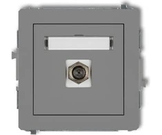 Karlik Elektrotechnik 27DGF-1 DECO Lizdas vienguba F tipo (SAT) antena, nikeliuotas matinis rutulys 27DGF-1