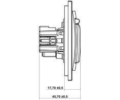 Karlik Apsauginis lizdas Deco su / U dūmų atvartu aukso metalo (8DPB-1Zd)
