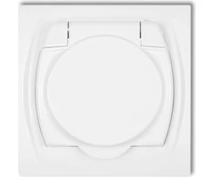Karlik Elektrotechnik LGPB-1zp LOGO Lizdas bryzgoszczelne su/u (klapka balta) balta LGPB-1zp