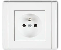 Karlik Elektrotechnik FGP-1zp FLEXI Lizdas single su/u 2P+Z balta FGP-1zp