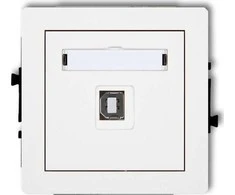 Karlik USB-AB lizdas Karlik Deco DGUSB-3 single 2.0 baltas