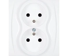 Karlik Elektrotechnik LGP-2zp LOGO Lizdas double su/u balta LGP-2zp