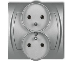 Karlik LOGO Dvigubas lizdas, sidabrinis metalas, 7LGPR-2z