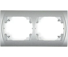 Karlik Elektrotechnik 7LRH-2 LOGO Ramka pozioma podwójna sidabrinė metalik 7LRH-2