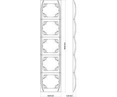 Karlik Elektrotechnik LRV-5 LOGO Vertikalus rėmas penkių dalių balta LRV-5