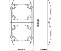 Karlik Elektrotechnik 7LRV-2 LOGO Vertikalus rėmas dvipusis metalinis 7LRV-2