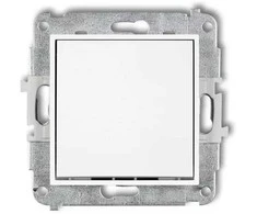 Karlik Elektrotechnik 25IWP-3.1 ICON Laiptų perjungimo mechanizmas (vienas mygtukas be piktogramos) matinė balta 25IWP-3.1