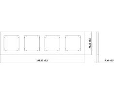 Karlik Elektrotechnik 27MR-4 MINI Quadruple frame matt 27MR-4