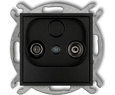 Karlik Mini antenos lizdas RTV galinis 2dB juodas matinis 12MG2K