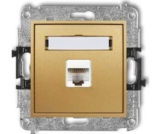 Karlik MINI viengubas kompiuterio lizdas 1xRJ45 kat. 5e 8 kontaktų auksinis 29MGK-1