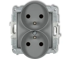 Karlik Elektrotechnik 27MGPR-2zp MINI Lizdas dvivietis su/u su su langinėmis rutulinis kilimėlis 27MGPR-2zp
