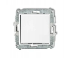Karlik Elektrotechnik 25MWP-3.1 MINI Laiptinės perjungimo mechanizmas (vienas mygtukas be piktogramos) matinė balta 25MWP-3.1