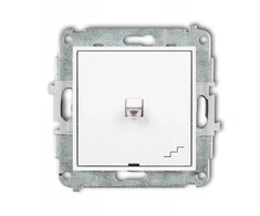 Karlik Elektrotechnik 25MWPUS-3 MINI amerikietiško stiliaus laiptų jungiklio mechanizmas baltas matinis 25MWPUS-3