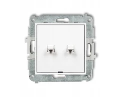 Karlik Elektrotechnik 25MWPUS-2 MINI amerikietiško stiliaus žvakidės jungiklio mechanizmas baltas matinis 25MWPUS-2