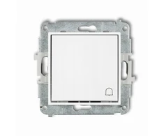 Karlik Elektrotechnik 25MWP-4 MINI jungiklio mechanizmas, normaliai atidarytas, varpelis, matinė balta 25MWP-4