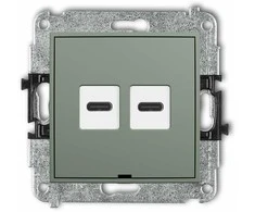 Karlik Elektrotechnik 61MCUSBBO-7 MINI dvigubo USB įkroviklio mechanizmas 2xUSB C, maks. 20 W, be aprašymo lauko, žr. 61MCUSBBO-7