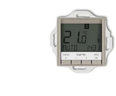 Karlik MINI Universalaus elektroninio savaitinio temperatūros reguliatoriaus mechanizmas (baltas apšvietimas) taupe 60MRT-3.1