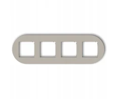 Karlik Elektrotechnik 60MRTO-4 MINI Universalus keturkampis apvalus rėmas, pagamintas iš taupės spalvos plastiko 60MRTO-4